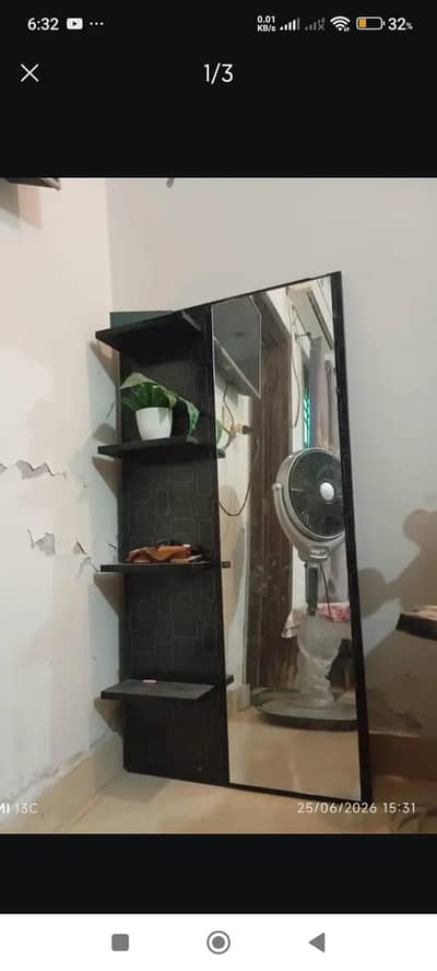 mirror  with shelves