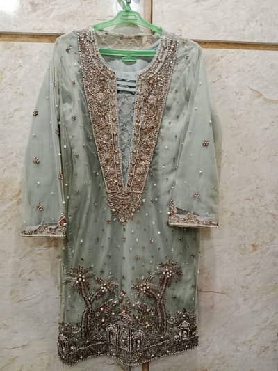 Elegant mint green dress