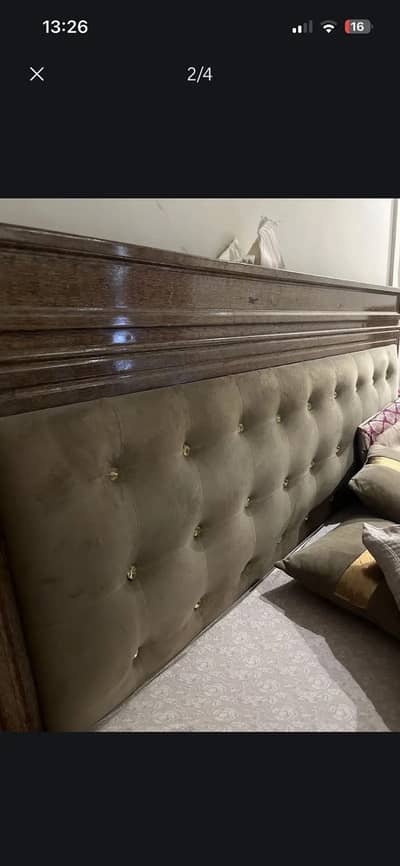 Bed || Wooden Bed || Double Bed With Matress for Sale