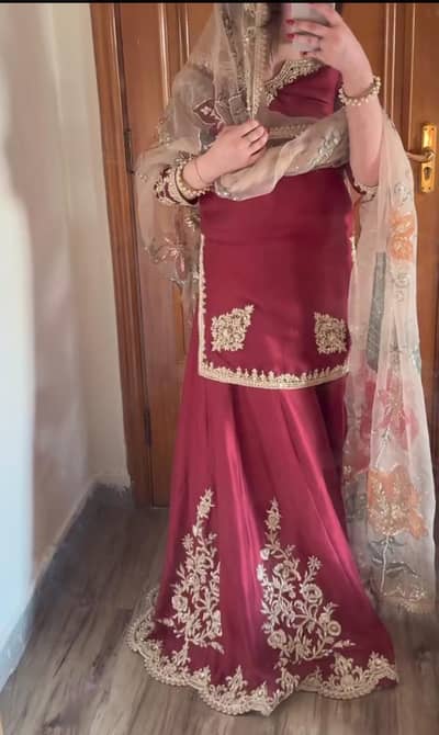 Brand New Unused Maroon Fancy Formal Dress