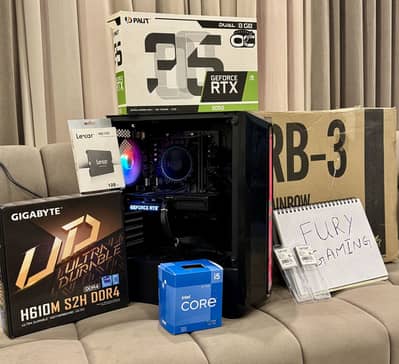 Gaming PC i5-12400F RTX 3050 8GB 16GB RAM 1TB+128GB SSD with all boxes