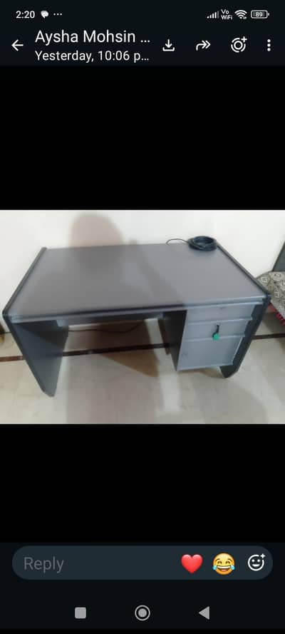 Steel Office Table with Lockable Drawers