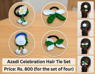 Crochet handmade Azadi hair tie