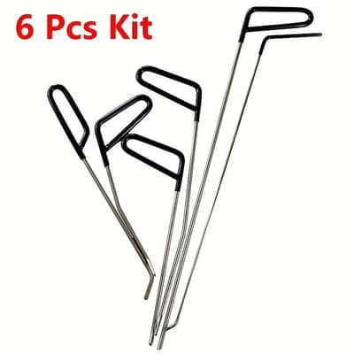 6-Piece Stainless Steel PDR Dent Repair Rods Kit for