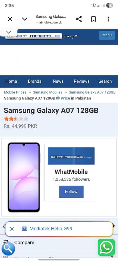 Samsung Mobile A07 5G