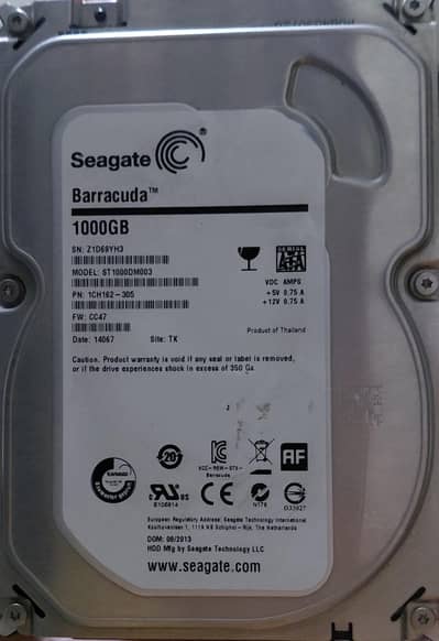 1 TB Seagate Hard drive for sale