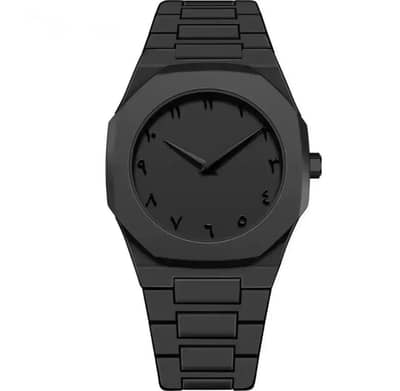⌚ Men’s Arabic Aura Black Watch – Stylish & Trendy