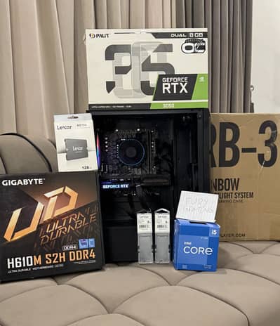 Gaming PC i5-12400F RTX 3050 8GB 16GB RAM 1TB+128GB SSD with all boxes