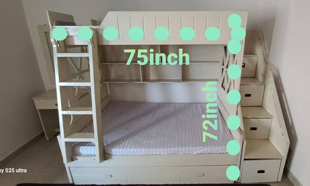 Bunk Bed (triple), including study table, dressing table 6