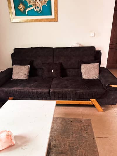 Premium Dark Upholestry Sofa Set for Sale - Excellend Condition