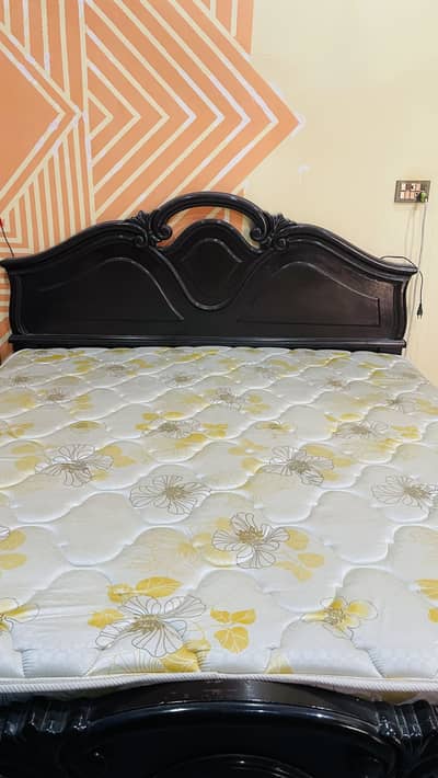 King size wooden bed with Master Celeste Spring Mattress