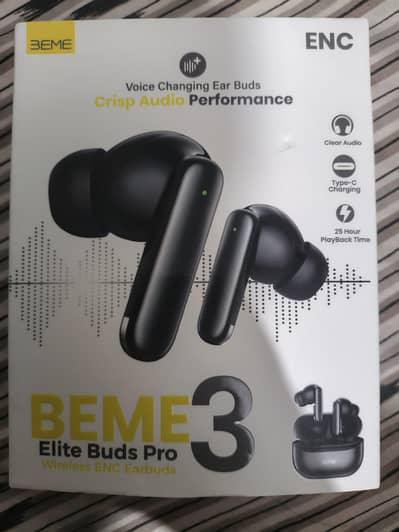 beme elite buds 3 pro wireless  enc earbuds