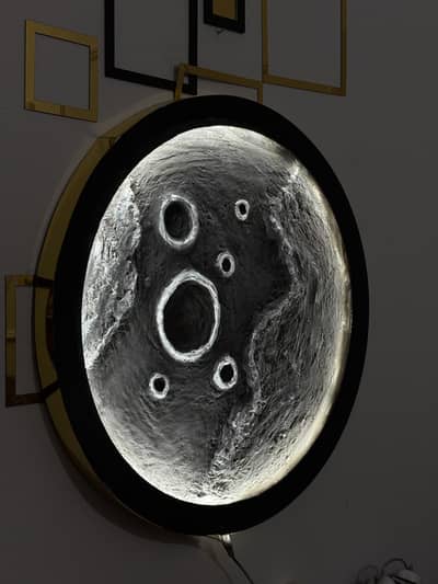 Handmade LED moon with glowing effect Any size available