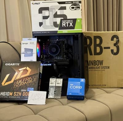 Gaming PC i5-12400F RTX 3050 8GB 16GB RAM 1TB+128GB SSD with all boxes