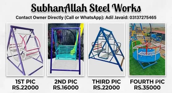 Kids Jhoola | Playground equipment Slides| Steel swing | Hanging chai