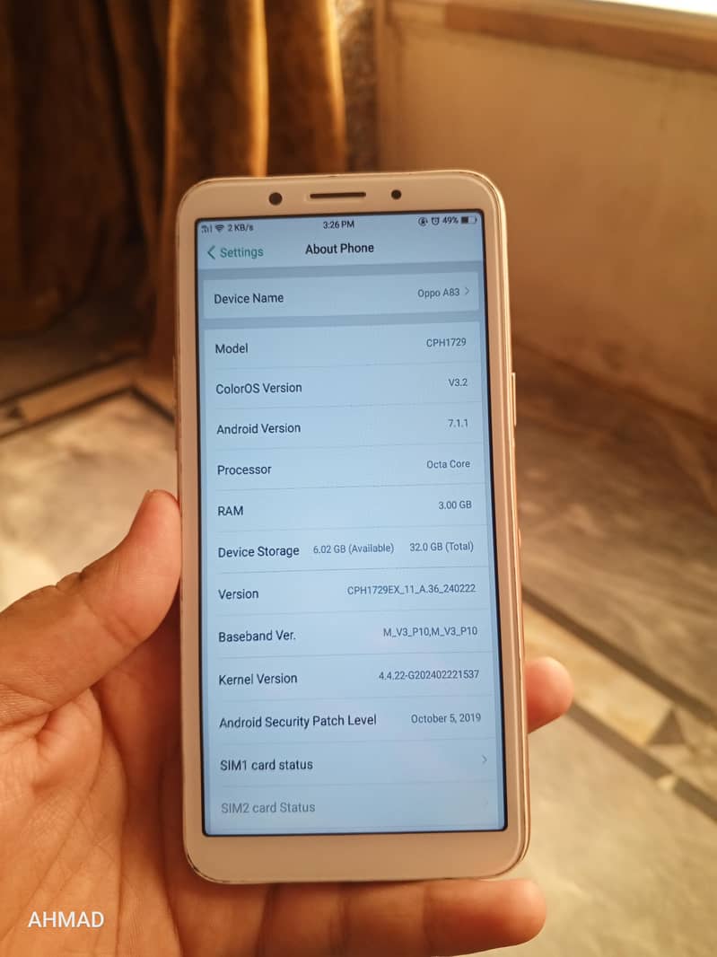 OPPO A83 5