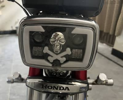 Skull style LED projector headlight.