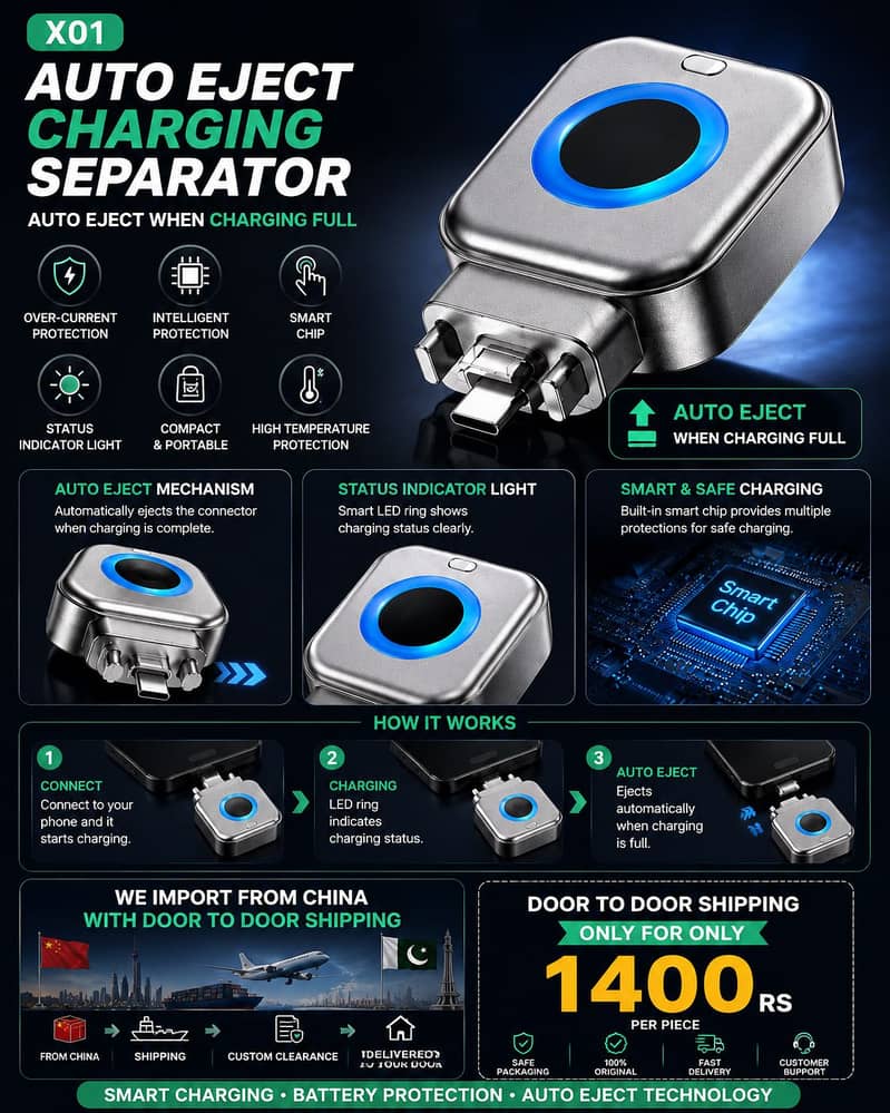 Ai Auto Eject Charging Separator – Smart Charging Solution 1