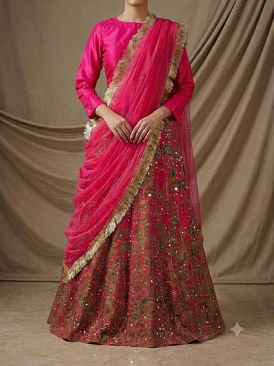 mehndi wear lehnga for bride maids