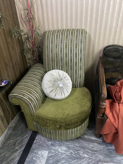 Green Long Back Sofa Set