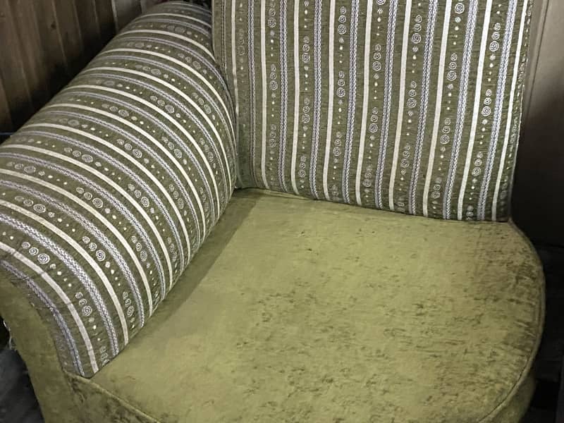 Green Long Back Sofa Set 2
