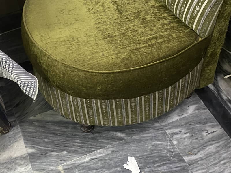Green Long Back Sofa Set 3