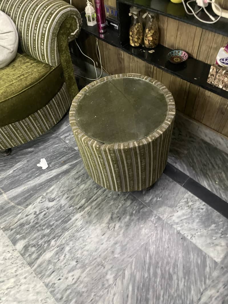 Green Long Back Sofa Set 4