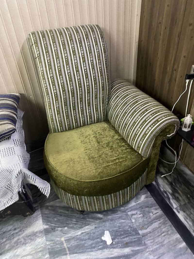 Green Long Back Sofa Set 7