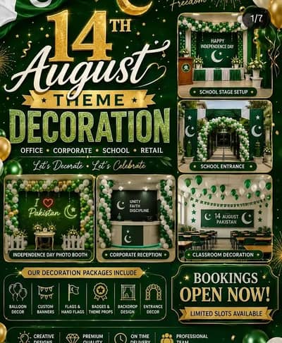 14 August Decoration Discount Offer