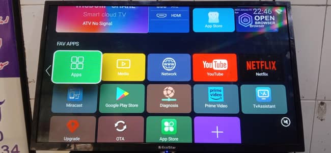 32 INCH LED ECOSTAR ANDROID WIFI wali