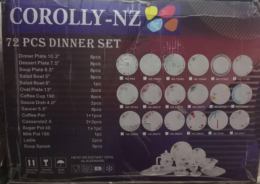 Pyrex marble dinner set 72 pcs 5