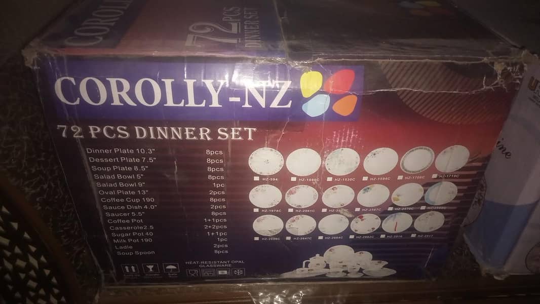 Pyrex marble dinner set 72 pcs 7