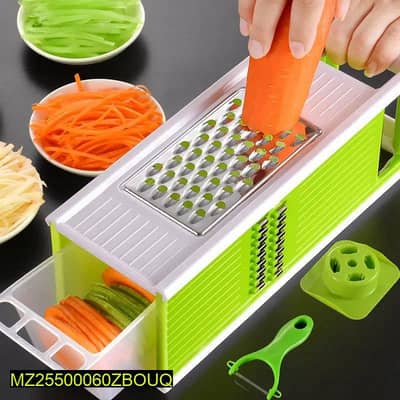 6 in 1 Vegetable Cutter Slicer Grater With Peeler - ZB Mini Mart