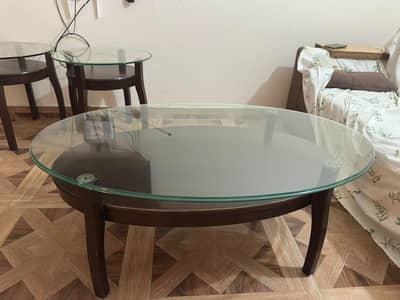Centre Table with 2 side tables