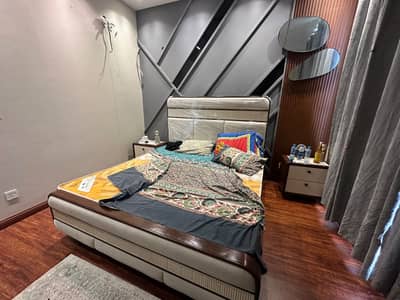 Brand new bed with side tables with matrix for sale