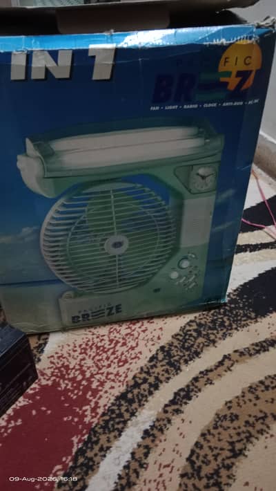  Pacific Breeze 6-in-1 Emergency/Rechargeable Fan