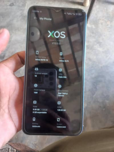 infinix note 12 g96 Processor 8 128 box charger  panel change ha