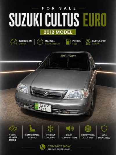 Suzuki Cultus Euro ||  2012 Model