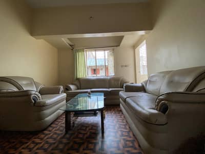 leather, half white used Sofa