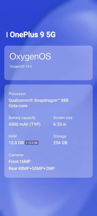 One Plus 9 12/256 888 snapdragon