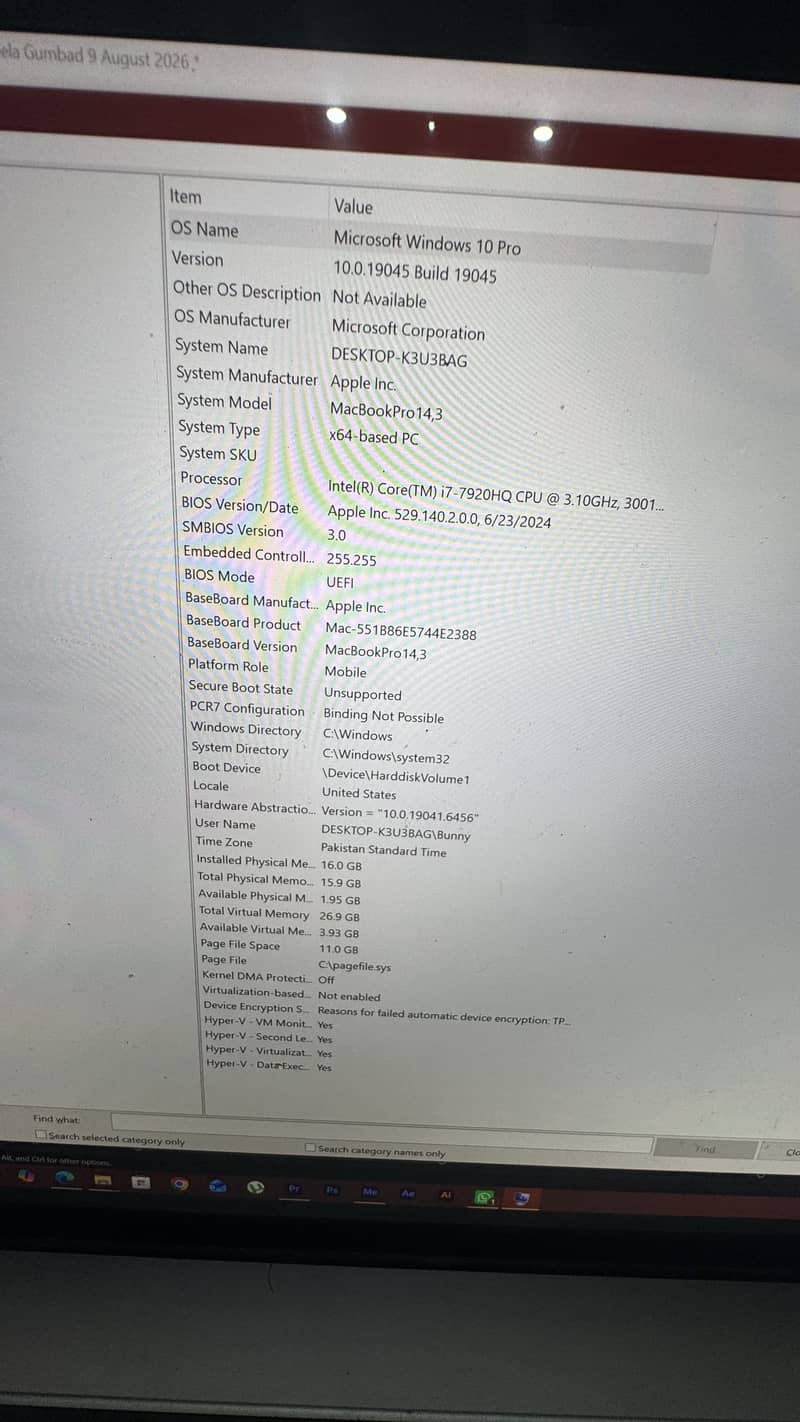 MacBook Pro 2017 Core i7 4
