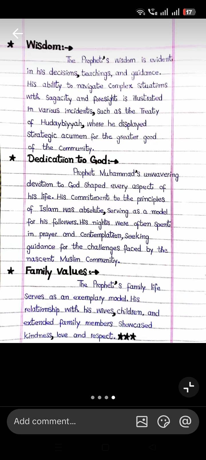 hand writing notes assignment work 3