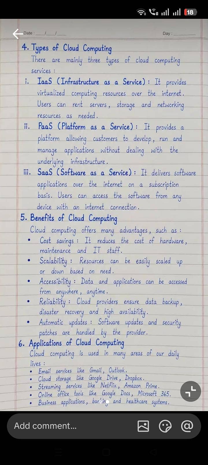 hand writing notes assignment work 5