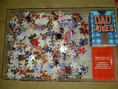1000 puzzles & DAD jokes cards