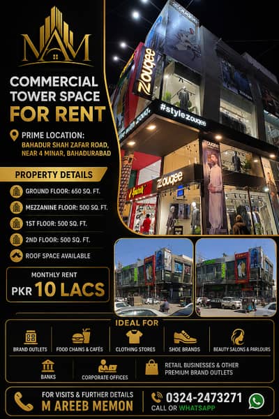 COMMERCIAL TOWER SPACE FOR RENT