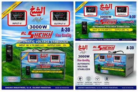 AL-SHEIKH 3000W Copper Automatic Voltage Stabilizer – A-30