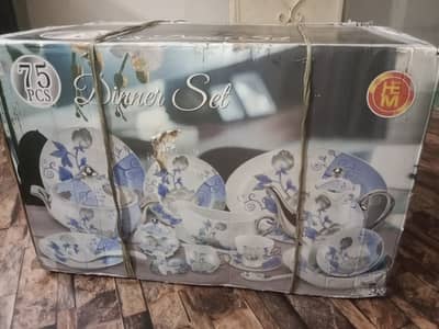 New unused 75 pieces Marble chinni set for sell