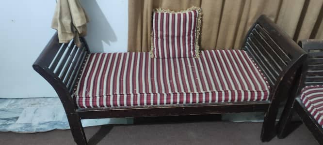 used sofa and table