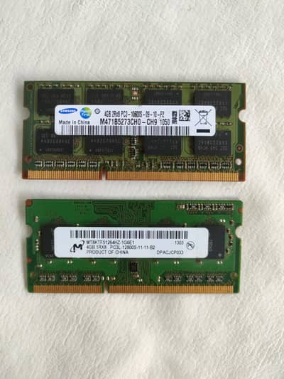 Samsung 4GB RAM and Micron 4GB RAM