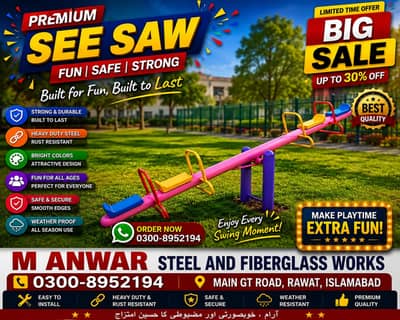 Seesaw | Mary go round |Bench|Gazibo|Tree House| Park Setup / Swings
